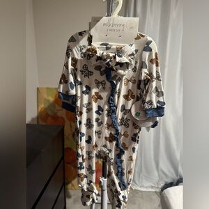 Milkberry Bamboo Bow Print Set